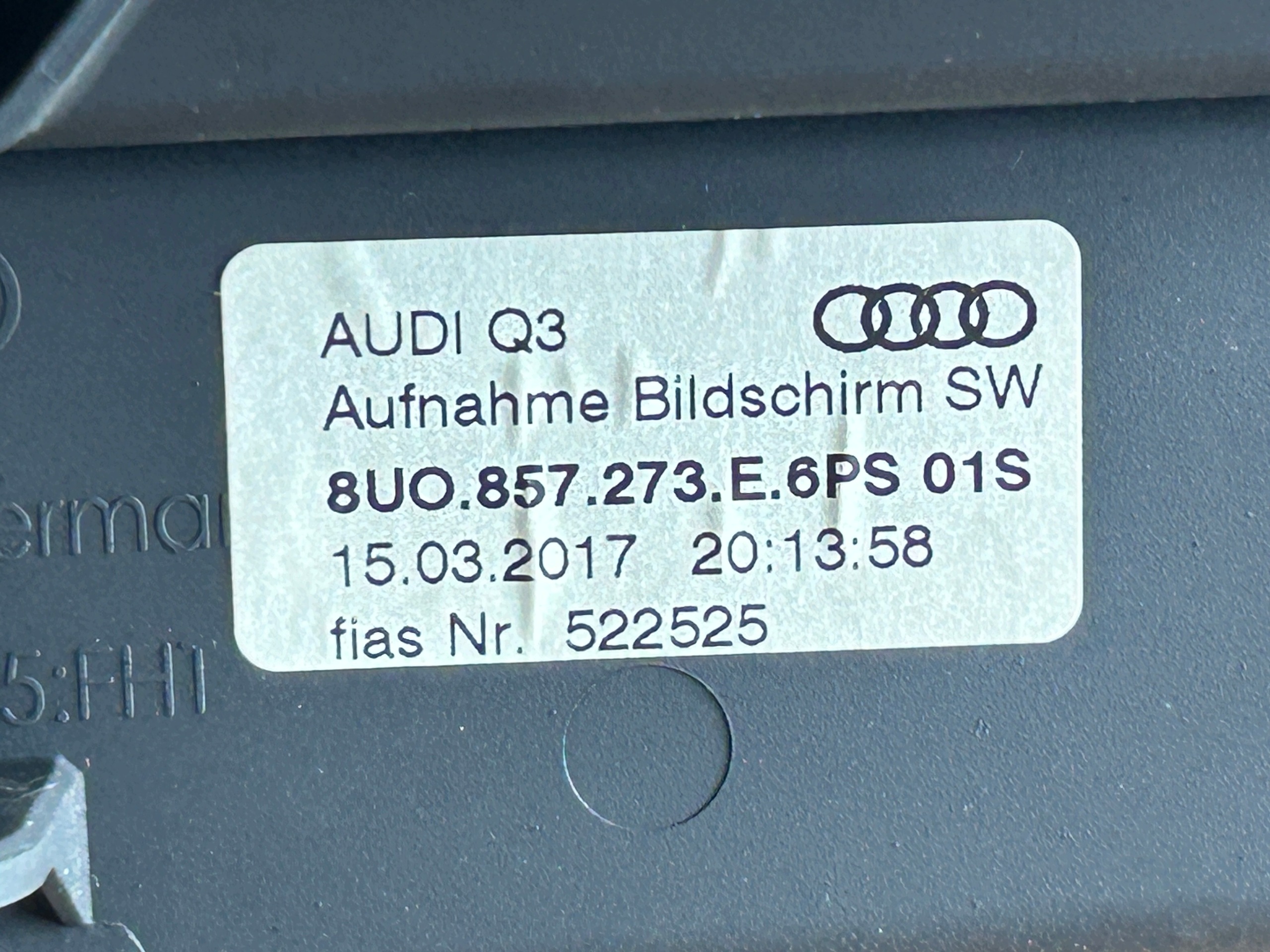AUDI Q3 8U LIFT Display 8U0857273E