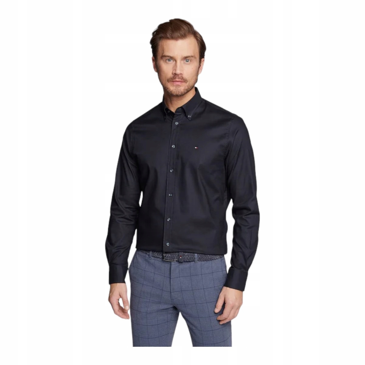 Tommy Hilfiger Pánská Košile CL Flex Oxf Rf Shirt Tmavě Modrá vel. 42