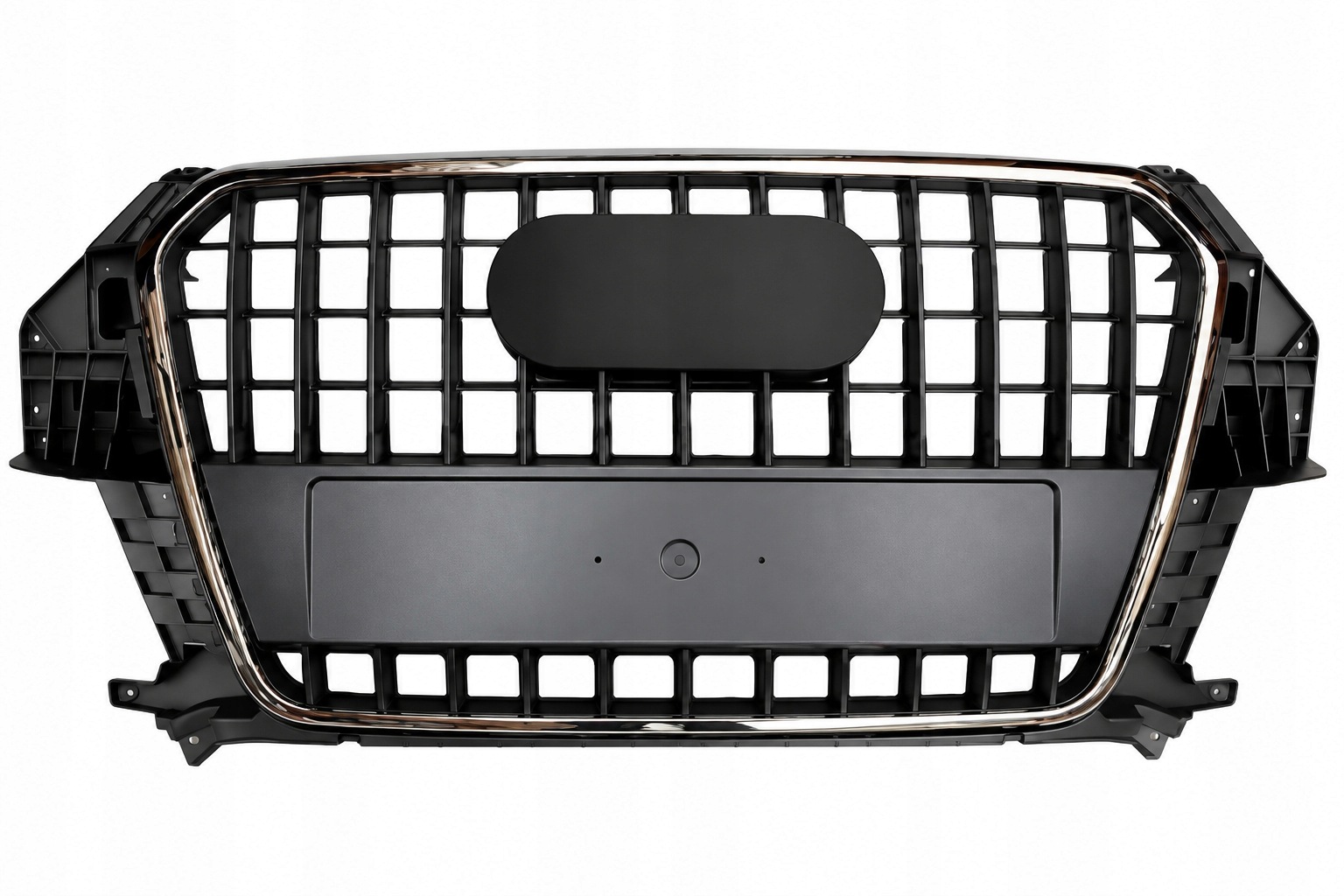 Audi Q3 8U 2011 Přední Atrapa Grilu Stříbrná Střední Chrom