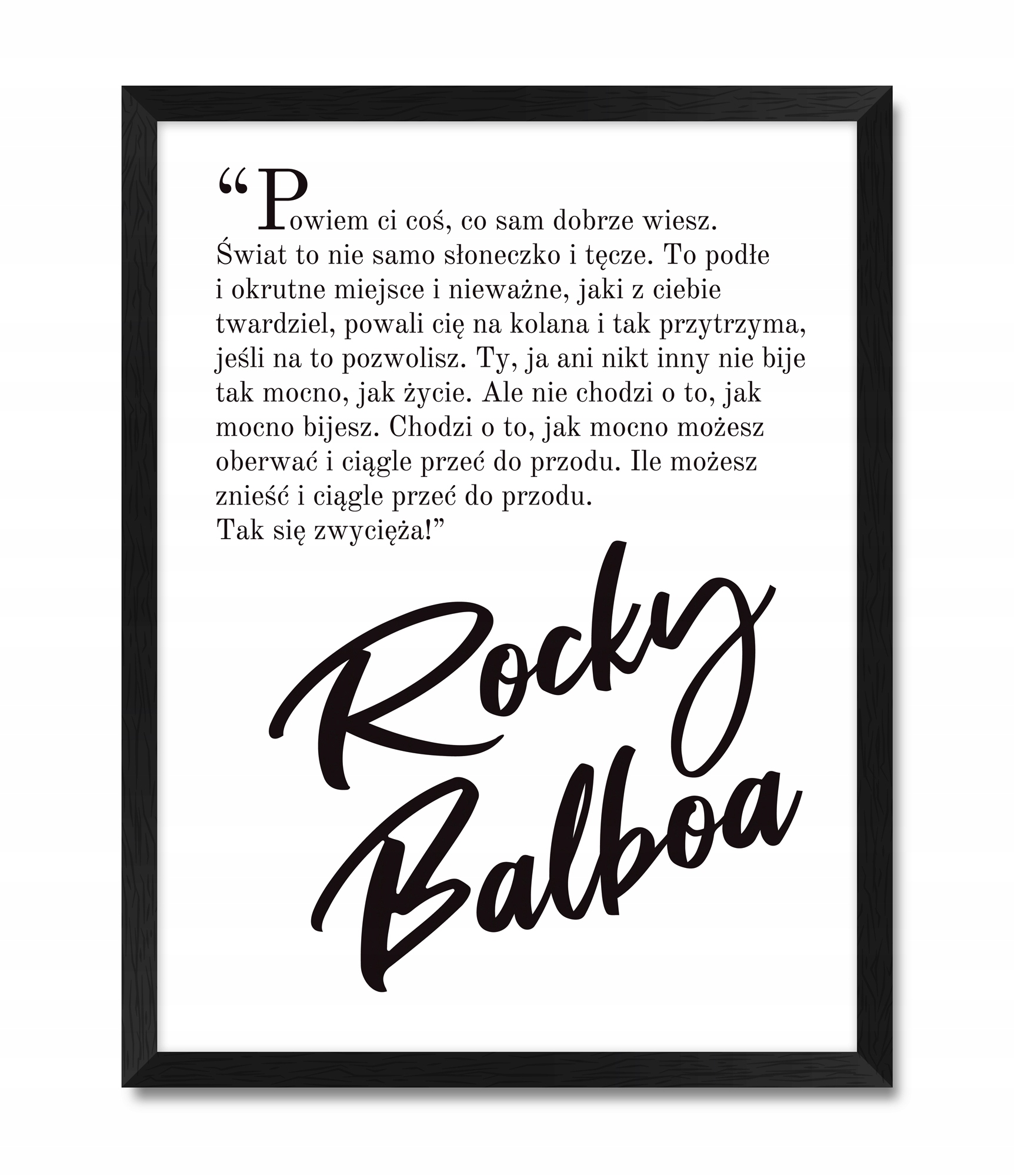 

Obraz plakat na ścianę motywacyjny Rocky Balboa A3