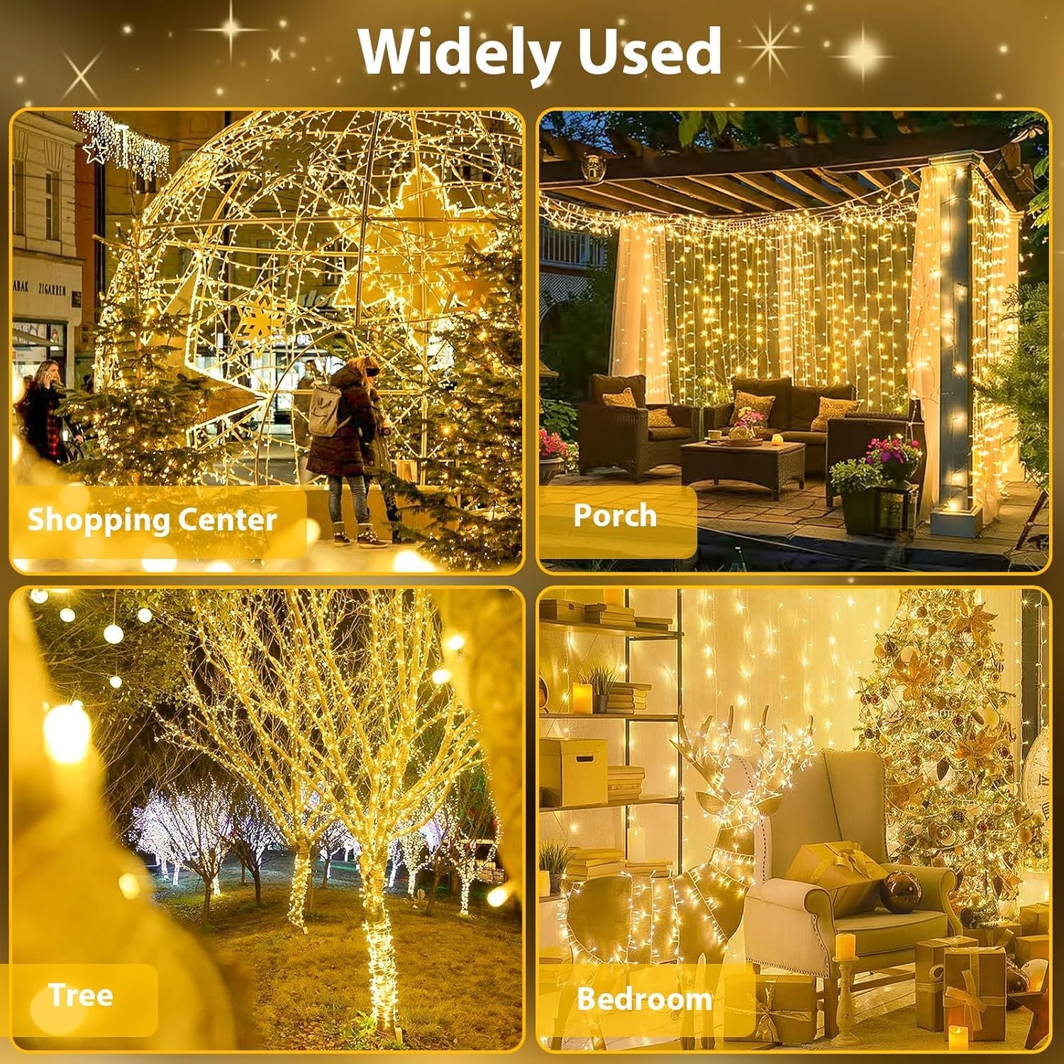 AEBECHUN Lampa LED 15M 150 LED Zewnętrzna Świąteczna Wodoodporna Pilot — miniatura 7