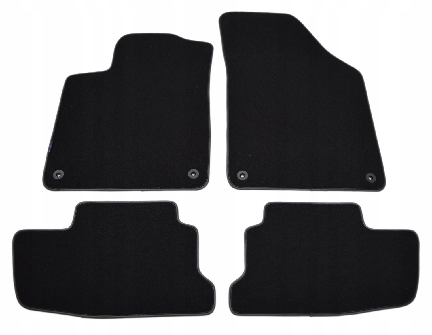 Černé velurové koberce Diamond, Lamówka Peugeot Rcz 2010-2015r.