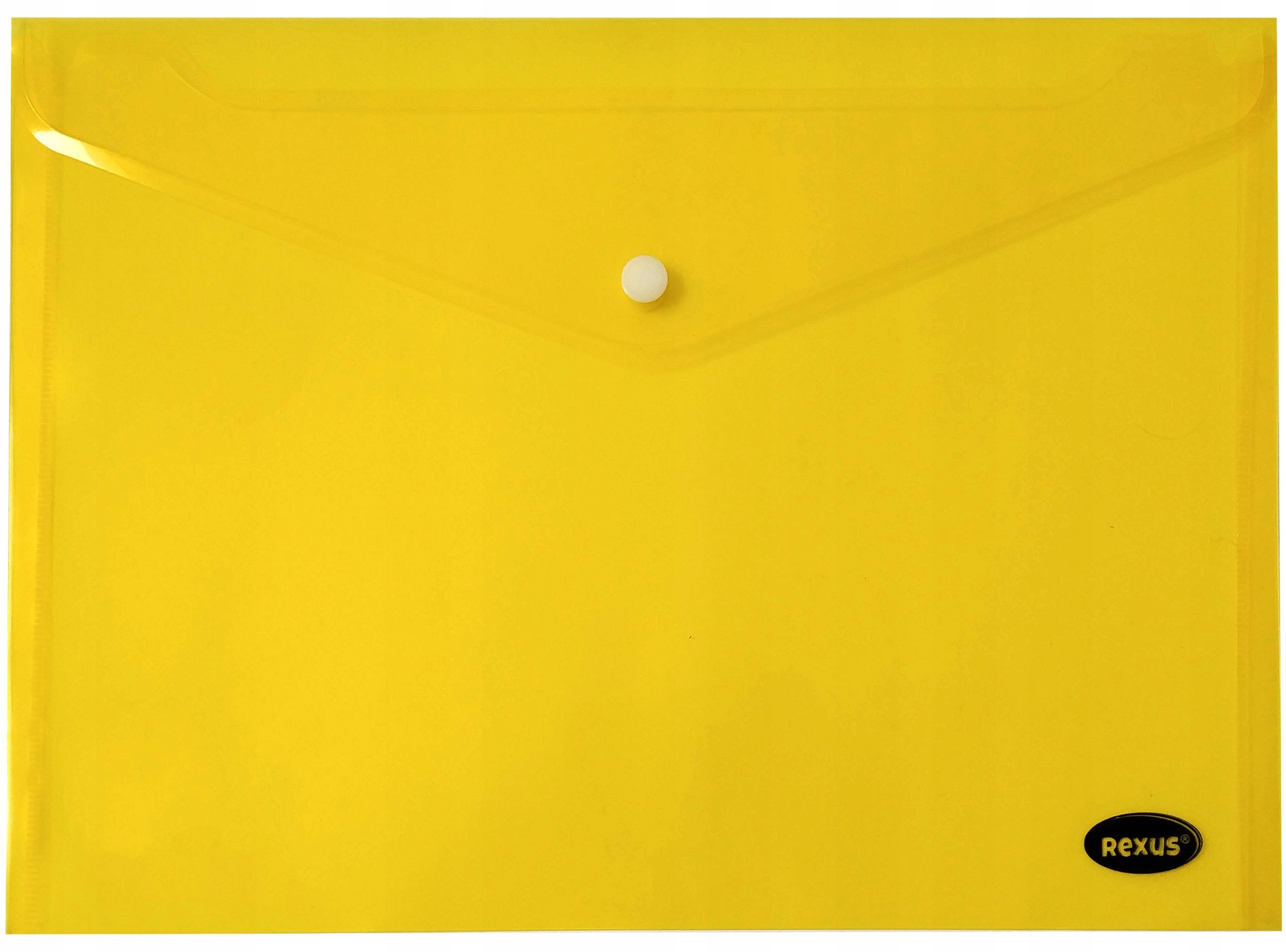 TECZKA SZKOLNA KOPERTOWA PCV A5 NA ZATRZASK ŻÓŁTA