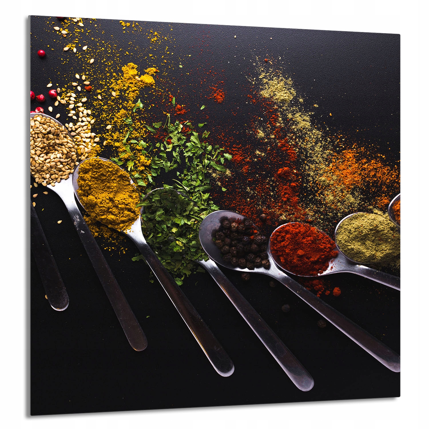 Skleněný Panel Do Kuchyně 60x65 Koření Tvrzené Sklo