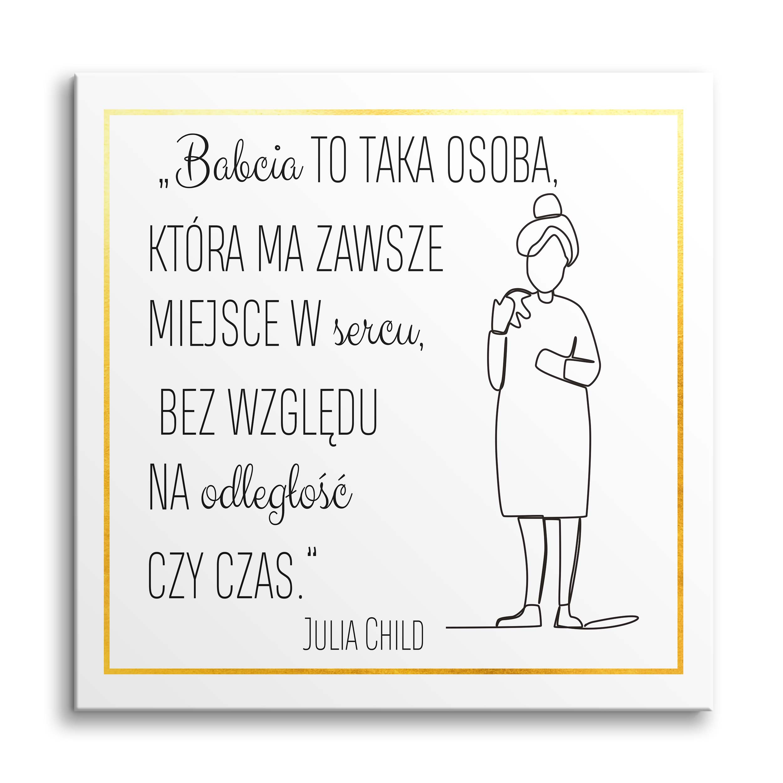 Originální dárek Poděkování Dni babiček Elegantní obraz na plátně
