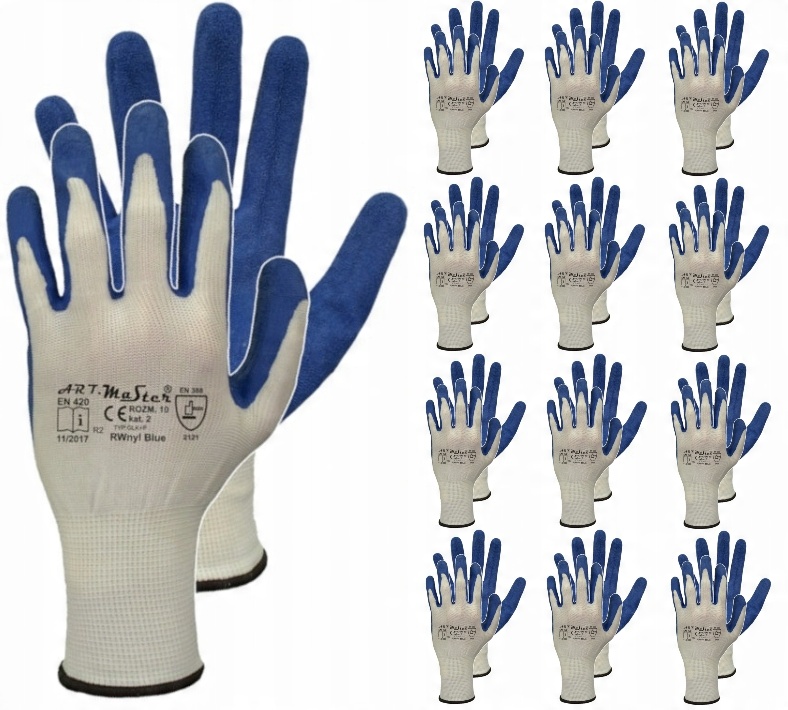 

Rękawice Robocze 12 par Rękawiczki Lateksowe r. 9