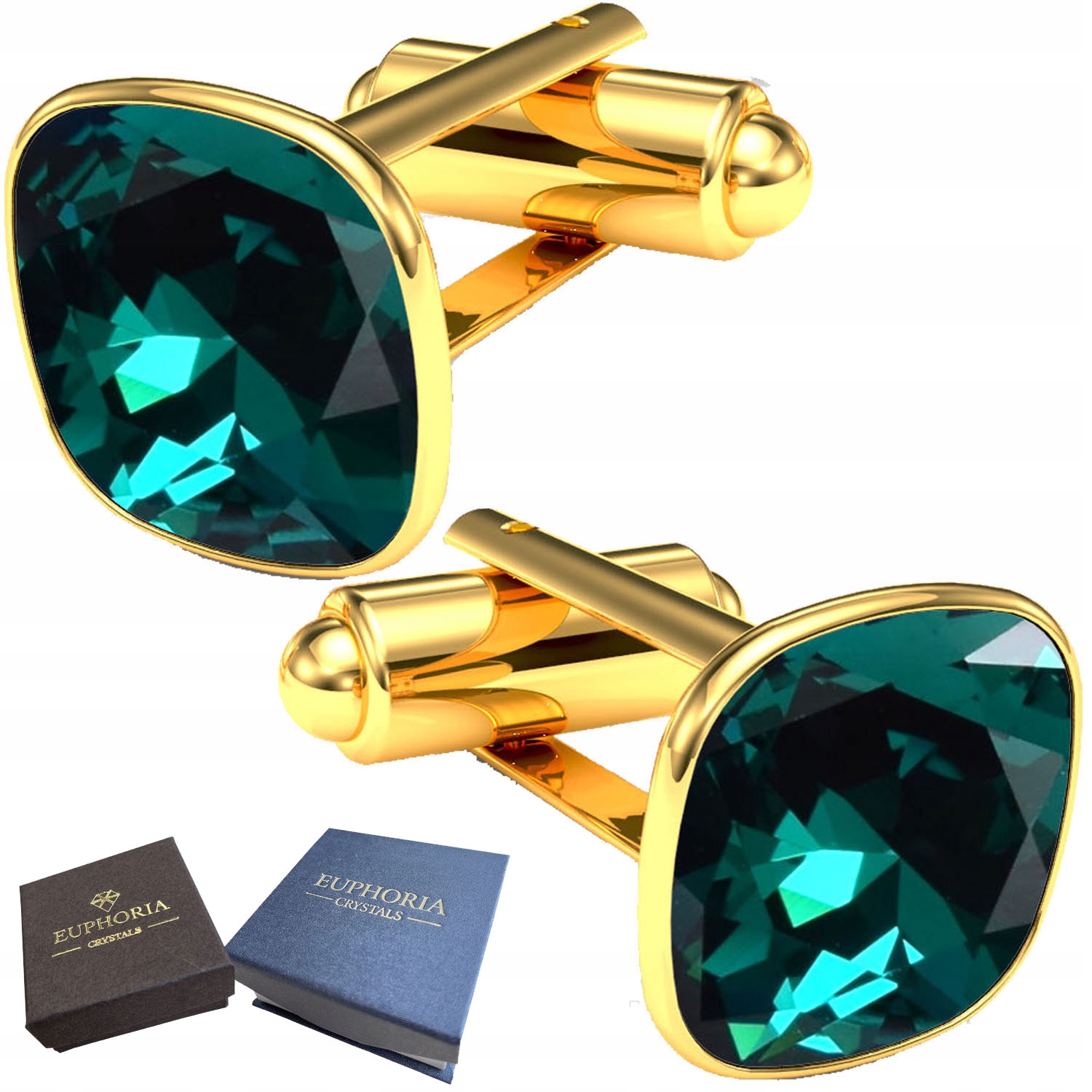 Pozlacené sponky Křišťál Stříbro 925 jako Dárek pro muže a ženy Svatba