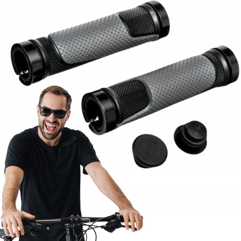 Chwyty do kierownicy rowerowej 13 cm z teksturą zapewniającą lepszy chwyt