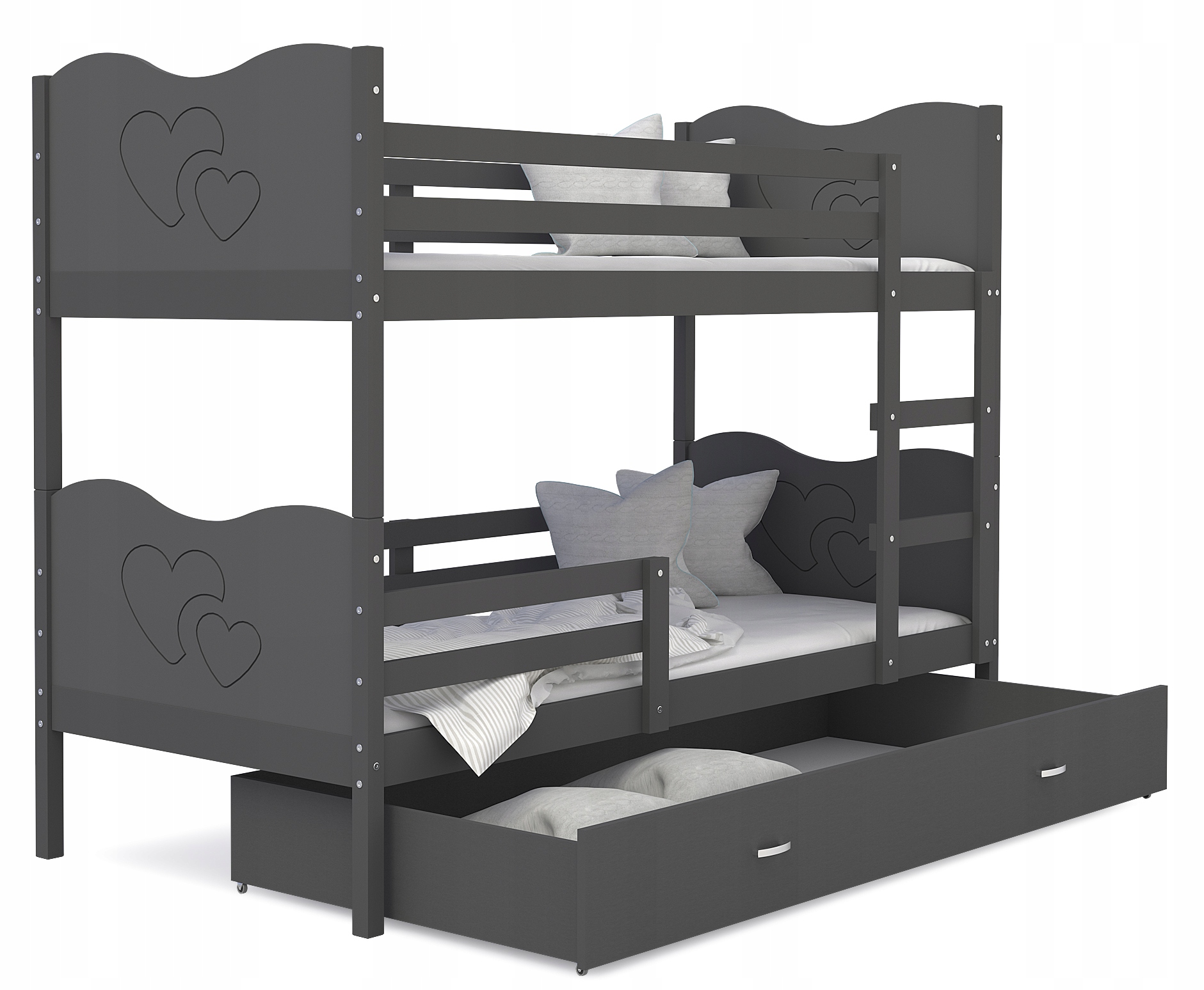 

Łóżko piętrowe 160x80 materace szuflada Max