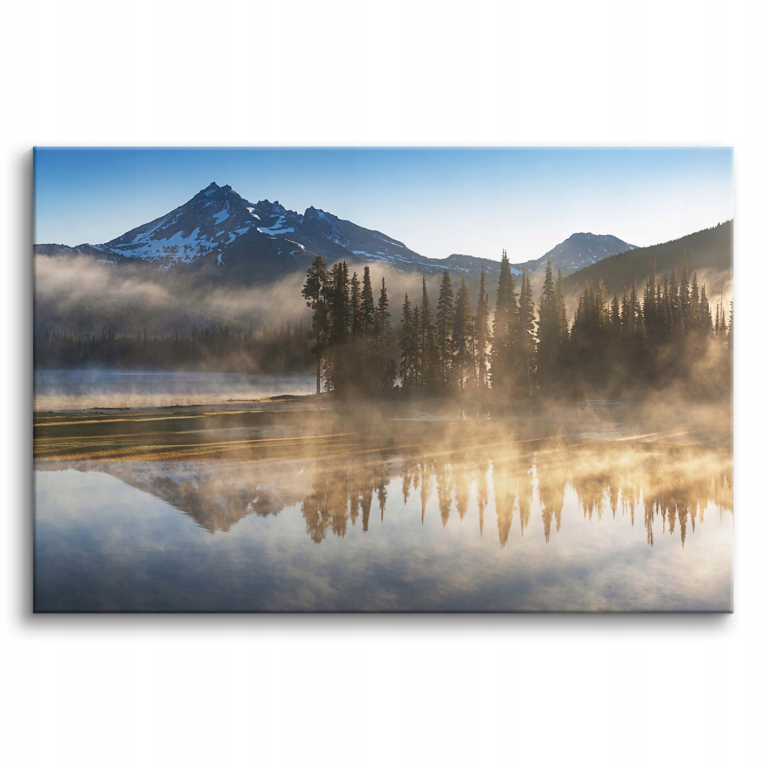 Obraz na plátně Obrazy na zeď do ložnice hory jezero les 60x90 cm