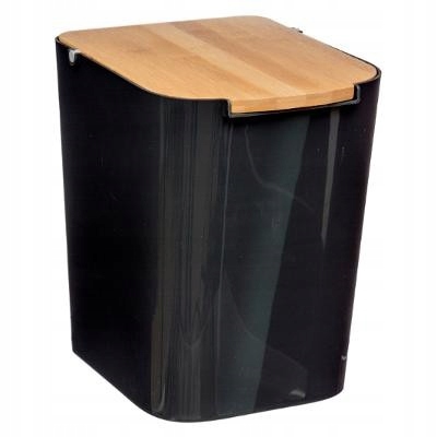 

Kosz łazienkowy 5 L bambus metal czarny Eco