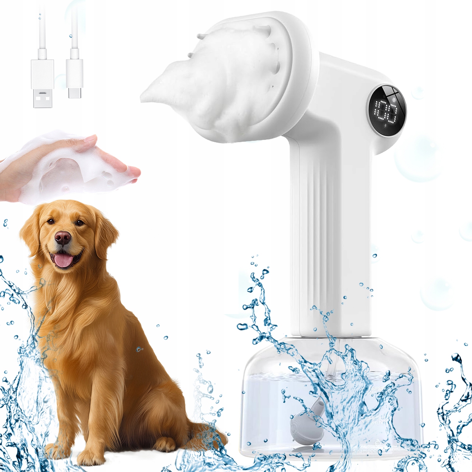 Levně Elektrický kartáč na čištění psů, redukce línání a alergenů