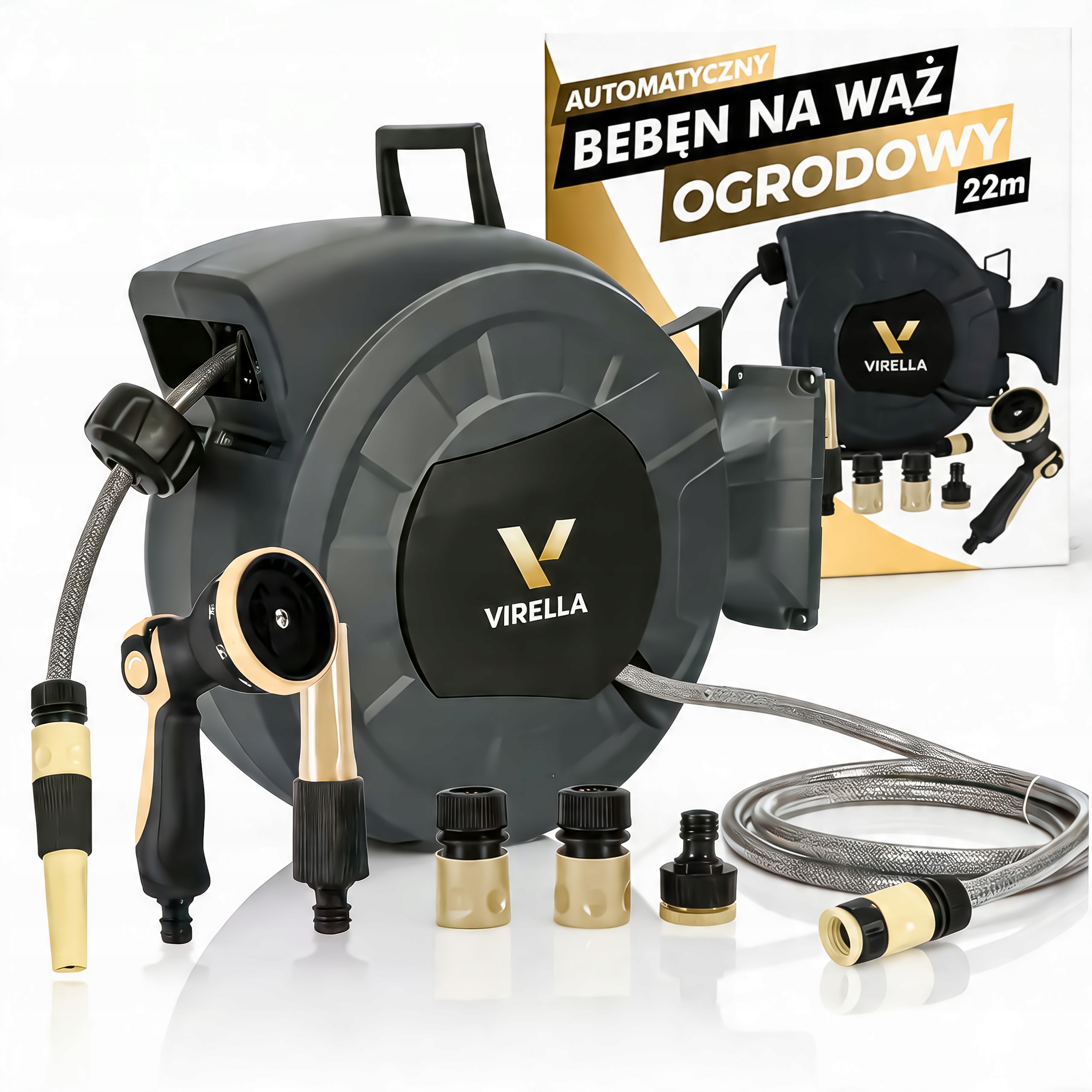 Navíječ Zahradní Hadice Buben Na Hadice Automatický 1/2 22 m Hadice