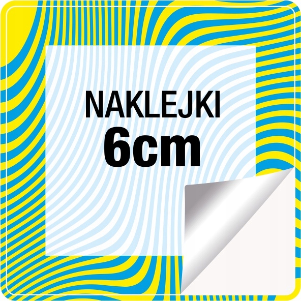 

Naklejki Etykiety z własnym Logo kwadratowe 6cm