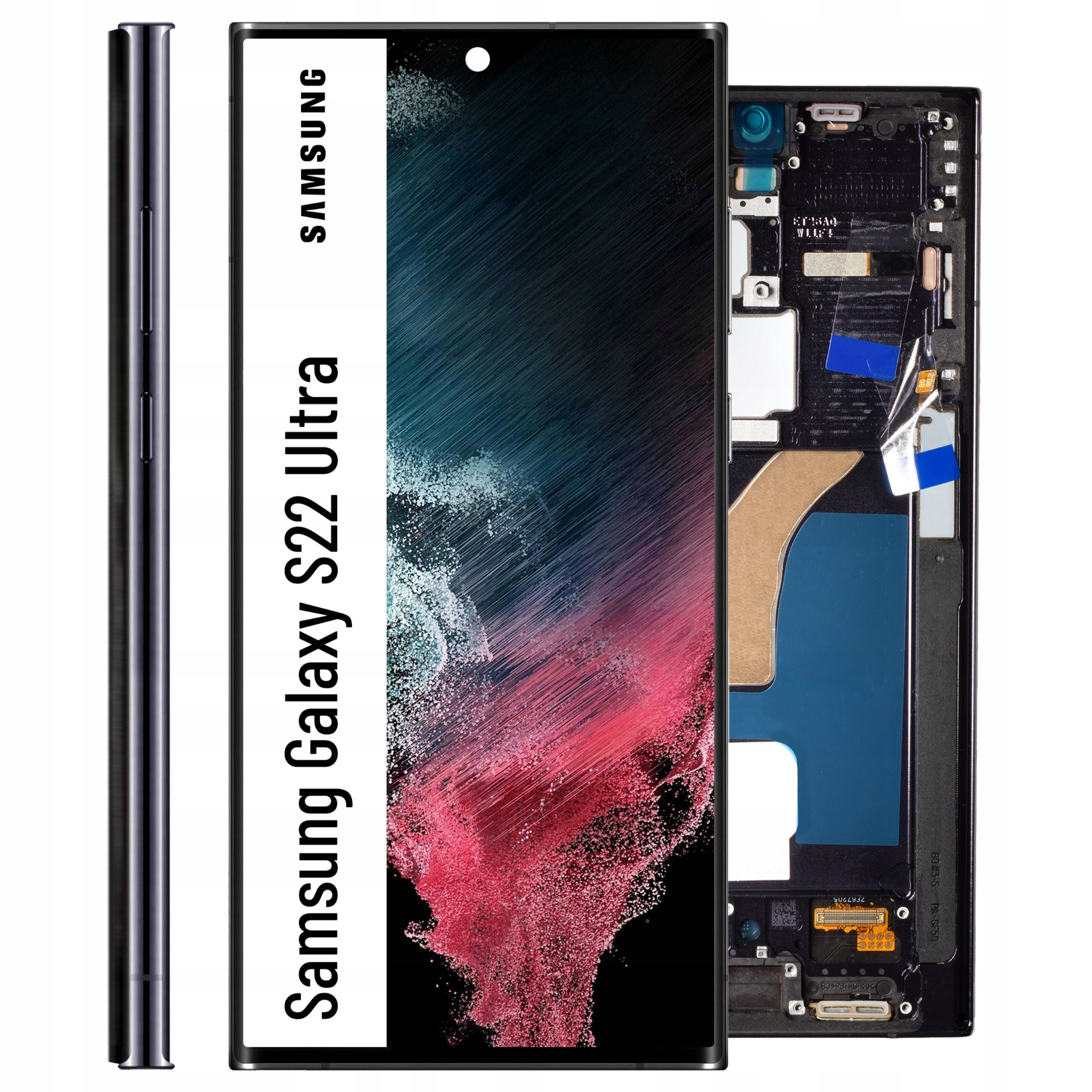 SM-S908B LCD pre Samsung S22 Ultra Displej Rámček Čierna Matica Incell