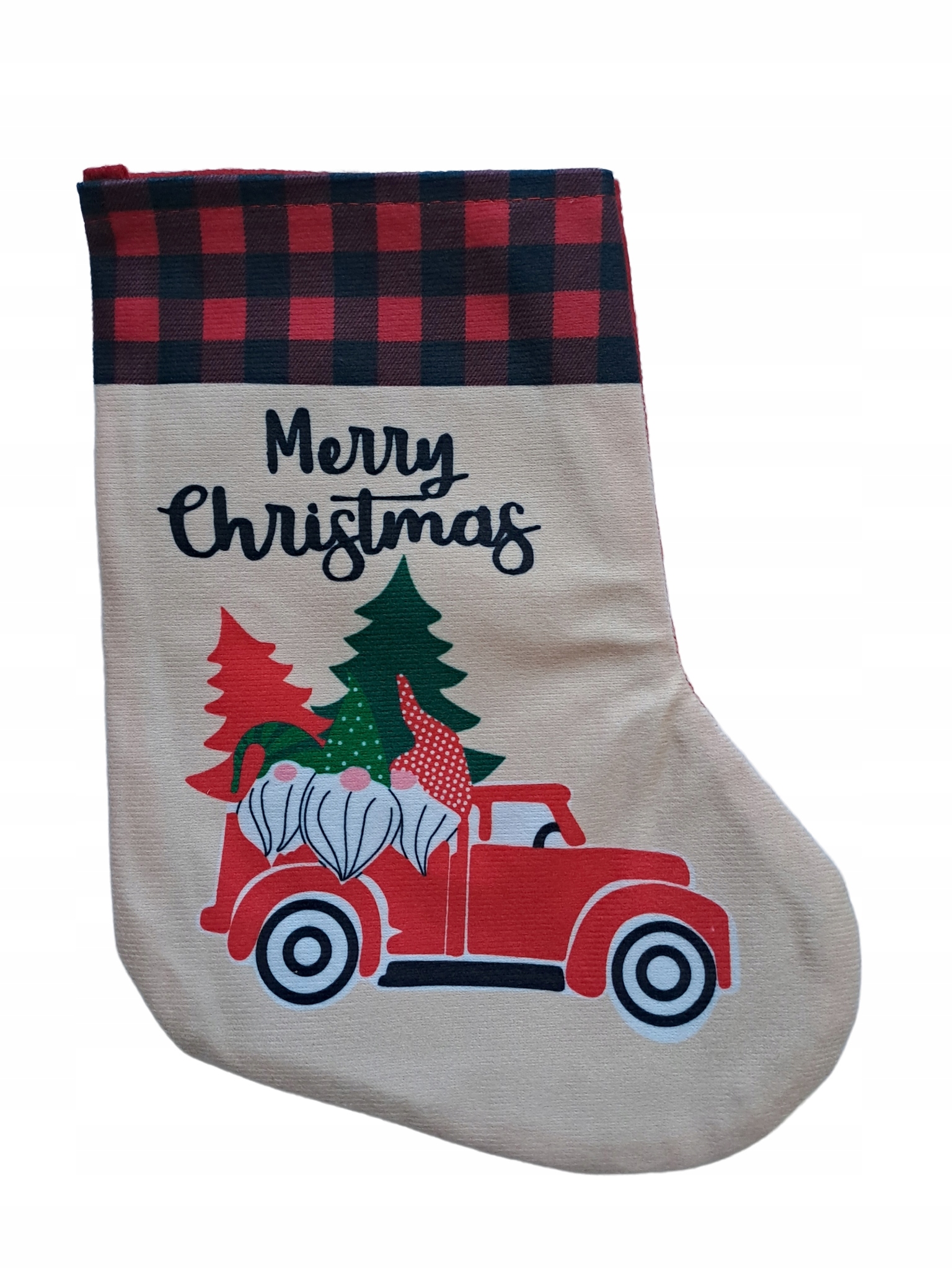 

732 Świąteczna Skarpeta Auto Skrzat Cho