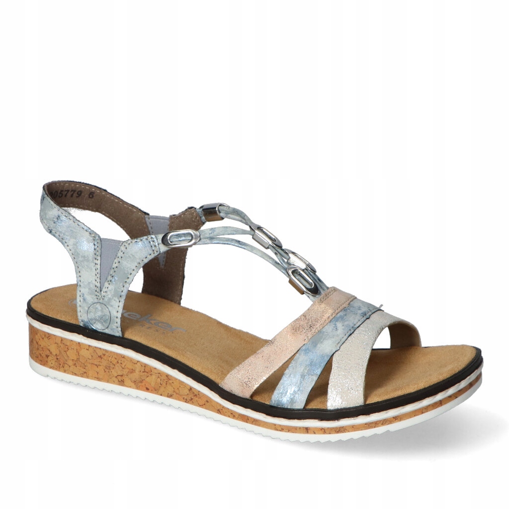 Sandály Rieker V36G4-40 Šedé/Modré 37