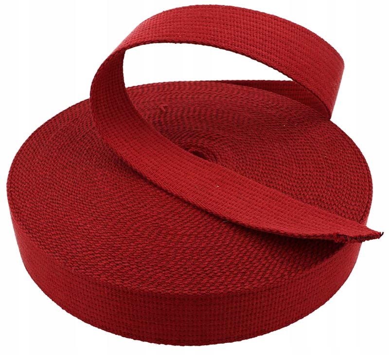 

Taśma Parciana 40mm Bawełniana - bordowa