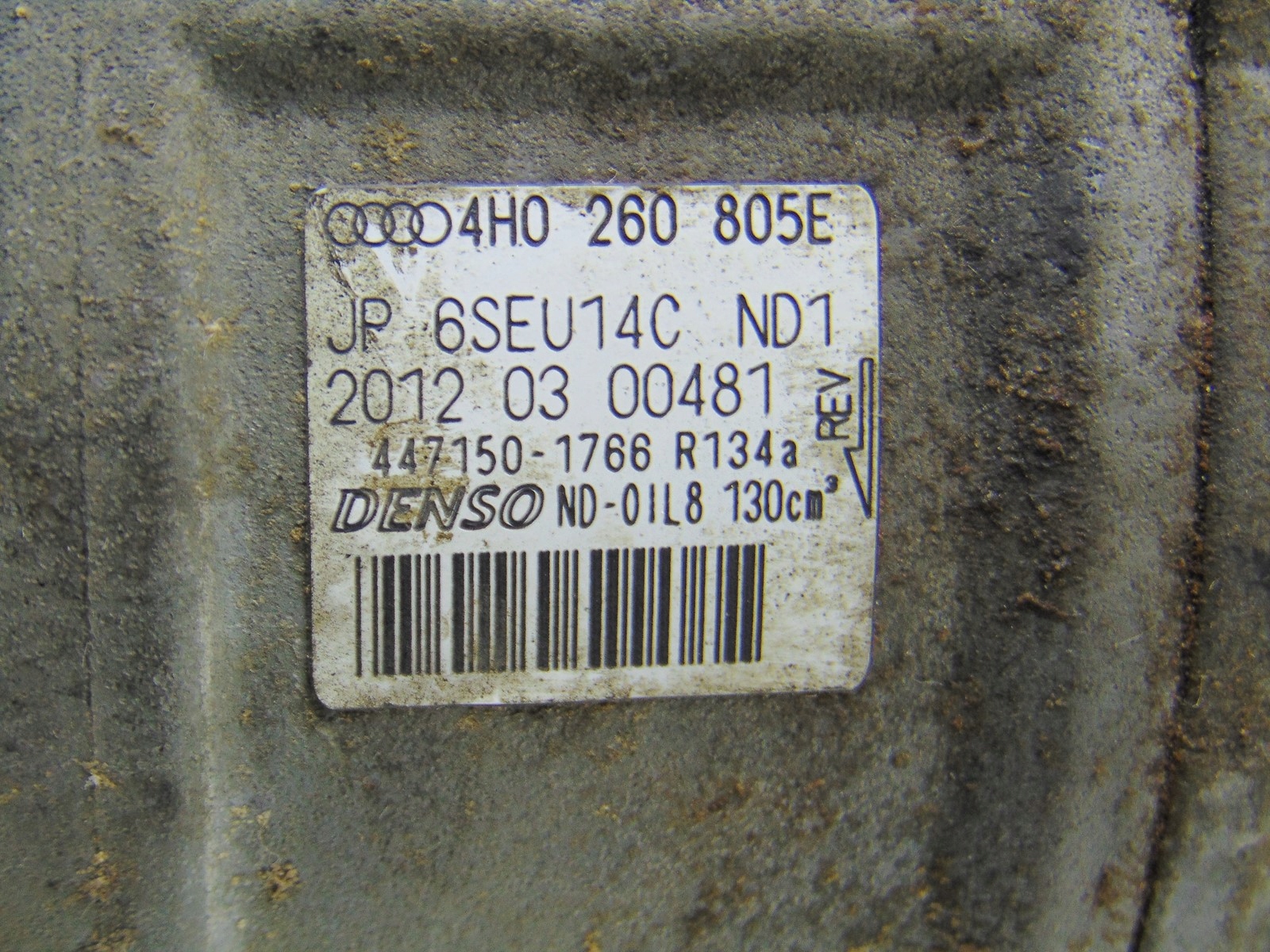 compressor compressor; of the air conditioning AUDI A8 D4 4H 3.0 TDI 4H0260805E