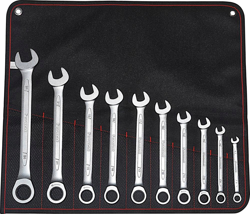 Kľúč s prstencovou račňou 8-24 mm v 10-dielnom balení Format