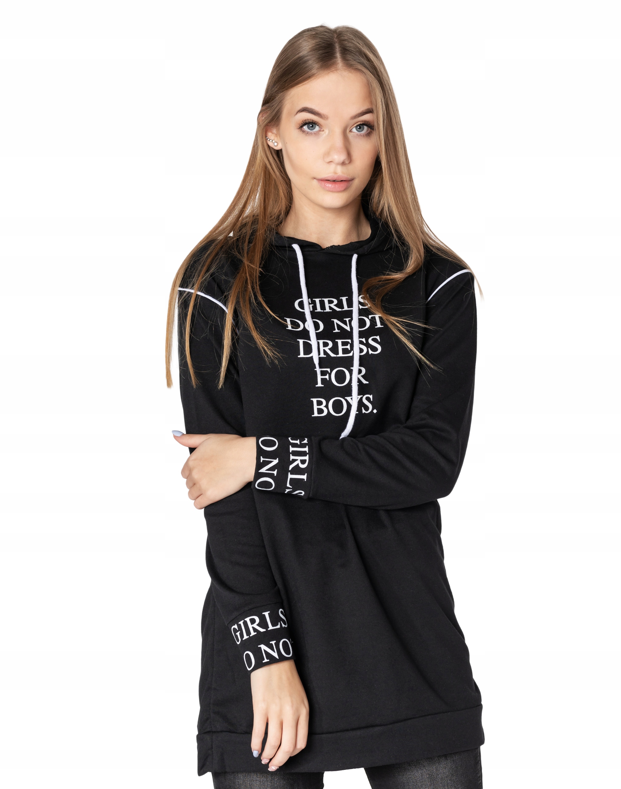 

Długa Bluza Damska Tunika Bawełniana 11850-4 r S
