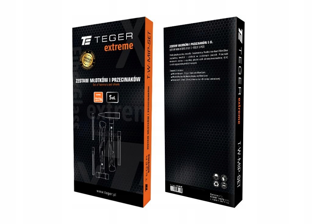 Zestaw młotków i przecinaków (5 el.) Extreme / TEG Marka Teger