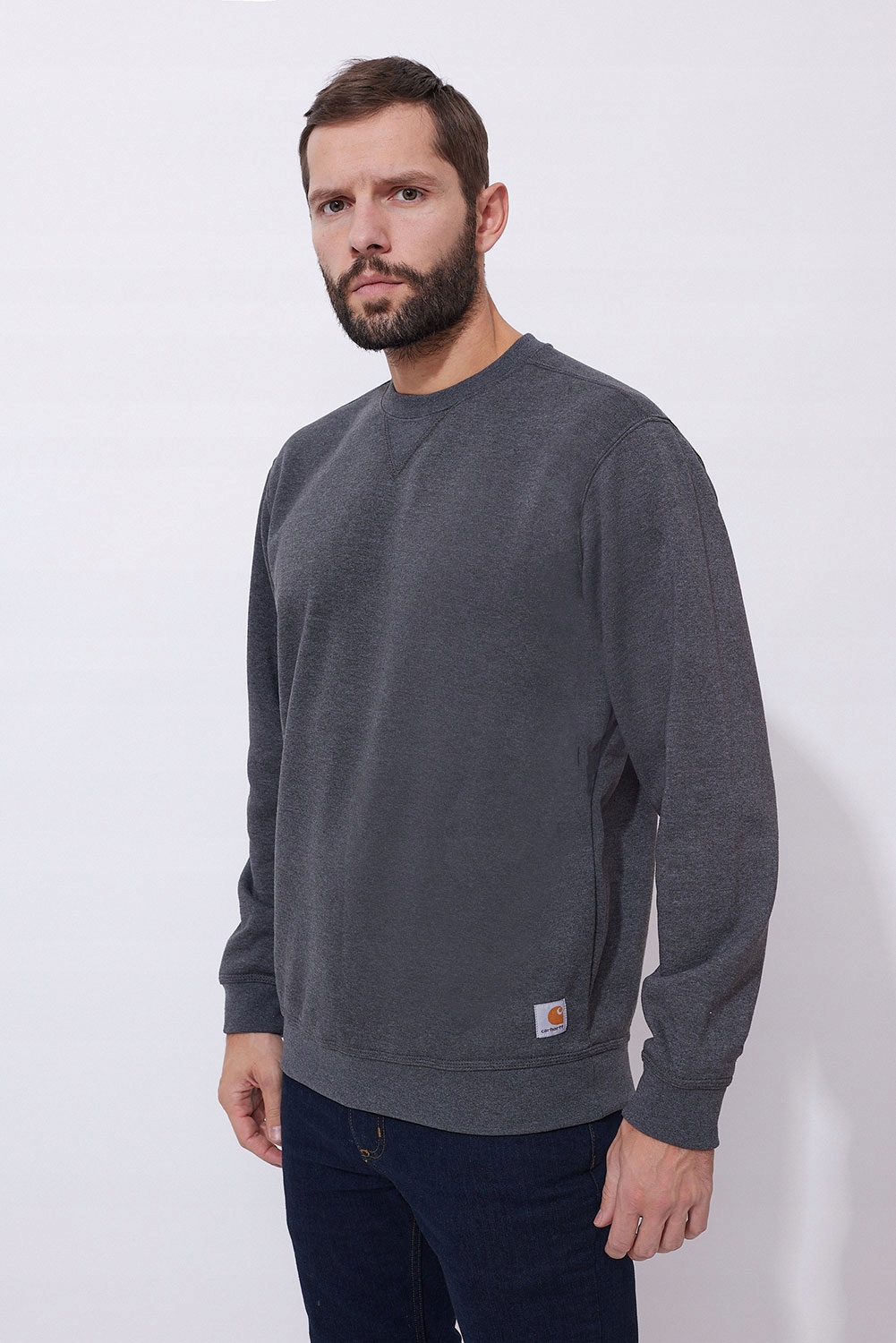 Mikina nerozepínací Carhartt Midweight Crewneck Sweatshirt L carbon heather