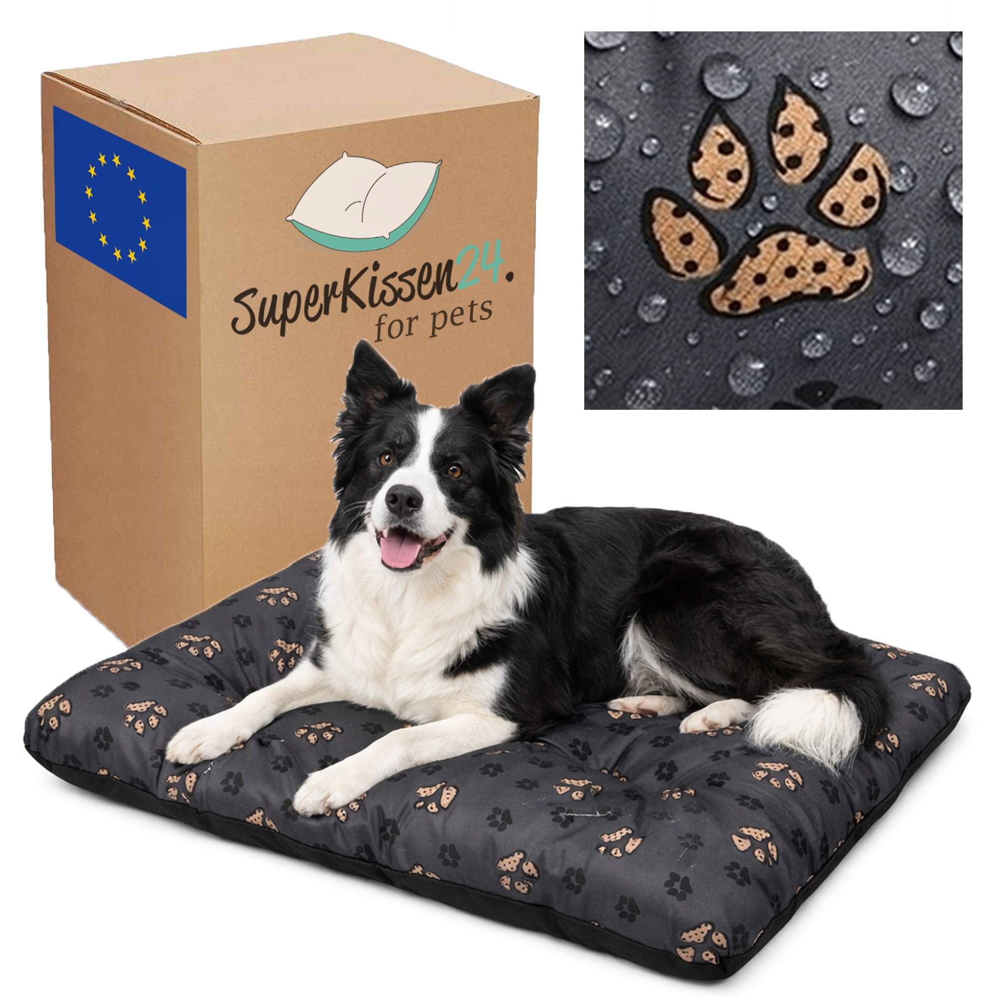 Levně Polštář pro psa pelíšek 100x70, voděodolné tlapky