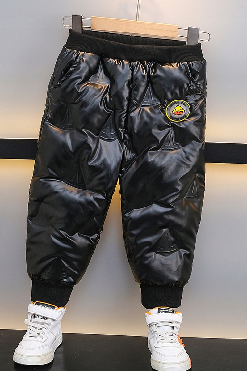 CIEPŁE GRUBE SPODNIE DRESOWE OCIEPLANE JOGGERY zimowe pikowane chłopięcy Długość długie