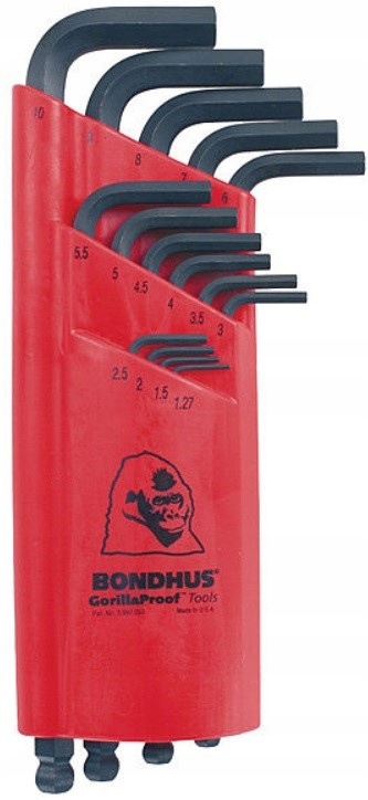 BONDHUS набор длинных имбусов 15 шт. (1,27-10мм)