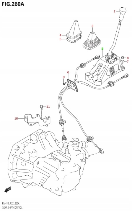 28101-86G00-SS - SUZUKI IGNIS 2004-2007-GEAR CHANGE CHANGER NEW