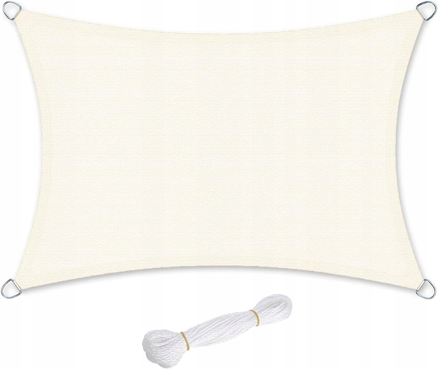 Żagiel przeciwsłoneczny 300x500 cm osłona beżowa 3 x 5 m