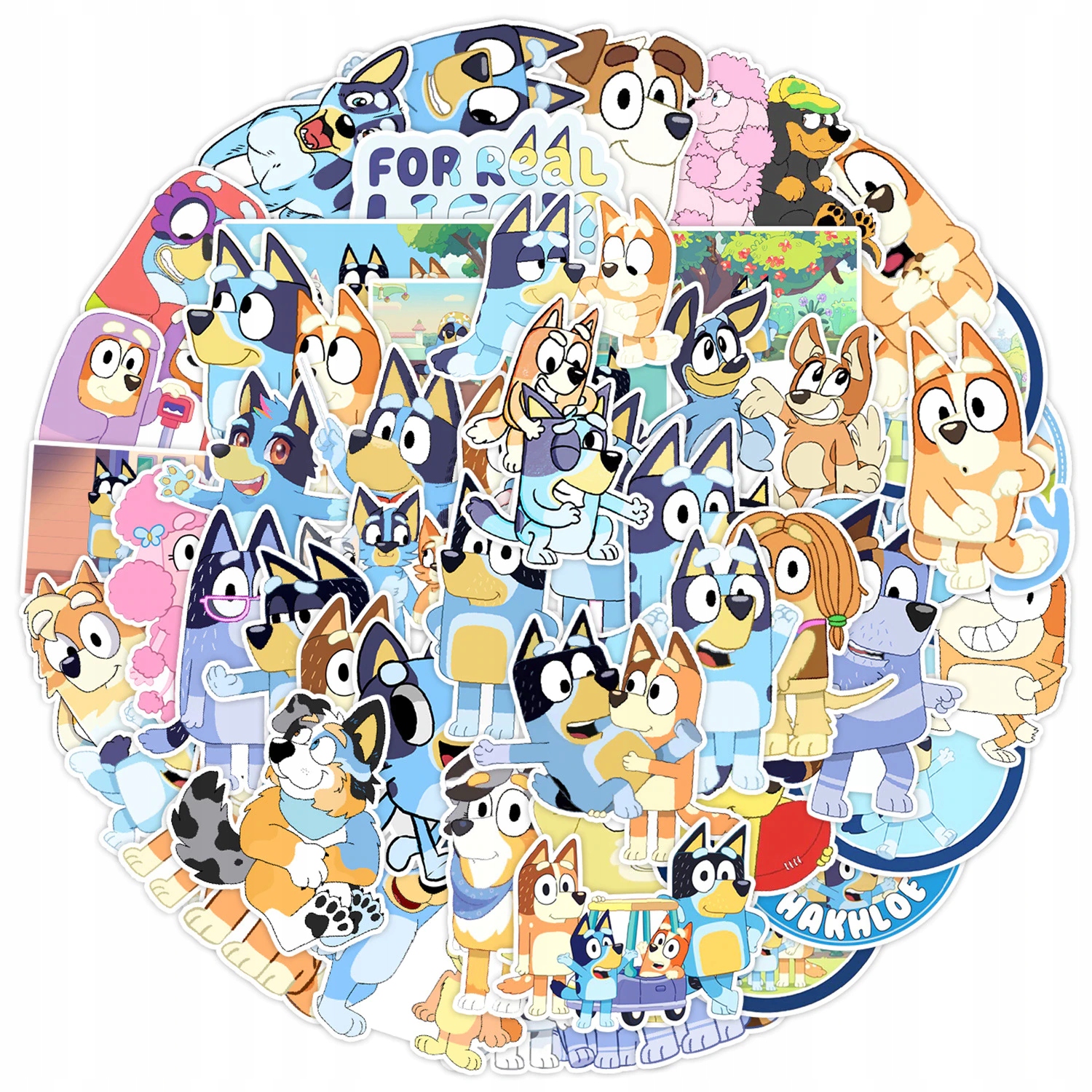 

Bluey i Bingo naklejki Wodoodporne 50 szt.