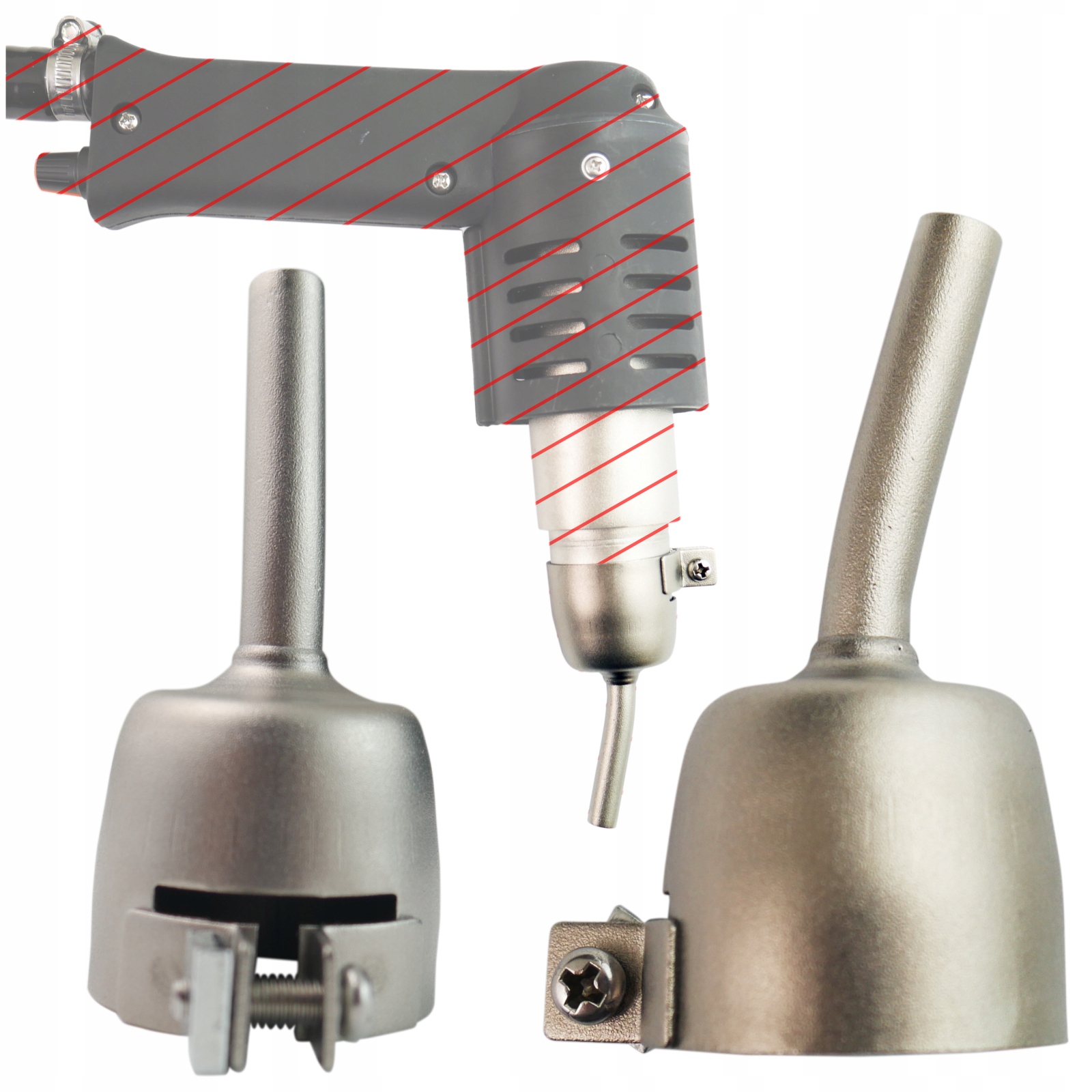 Tryska pro svařovací stroj Bosite S2 Krátká, rovná, pod úkosem ohnutá, 46 mm