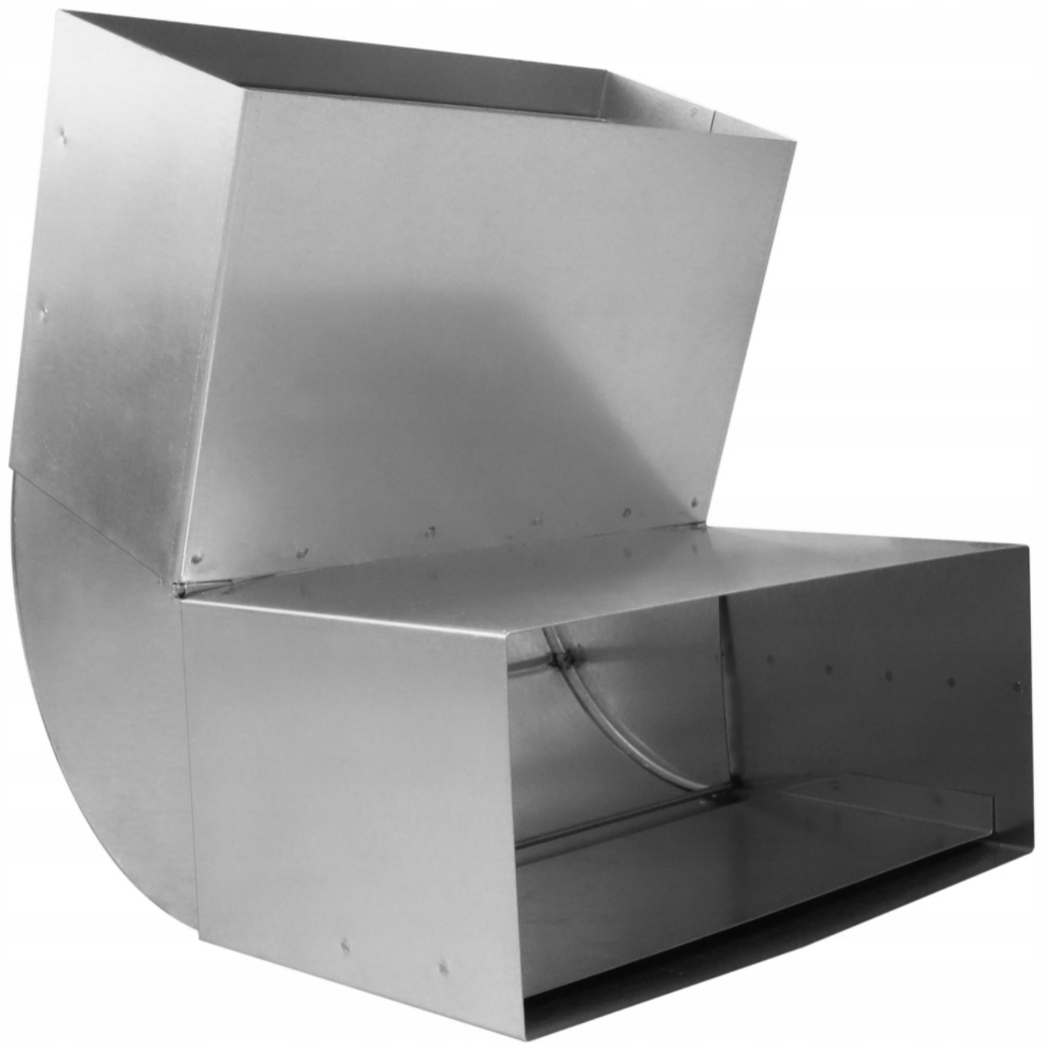 Nastavitelné koleno stěna strop pozink 200x50 mm 0-110