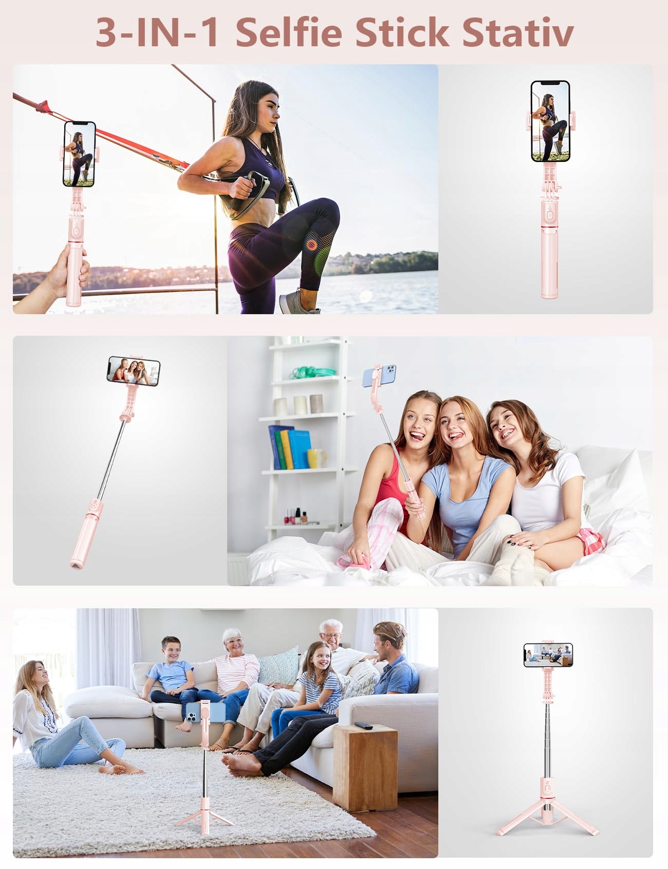 SELFIE STICK Z FILL LIGHT STATYW DO SMARTFONÓW Z PILOTEM — miniatura 7