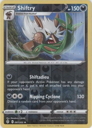 Reverse Holo Pokemon Tcg Darkness Shiftry (evs 097)