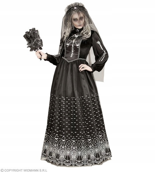 Kostým Skeletorky Mrtvé Nevěsty Nevěsta Kostým Halloween M