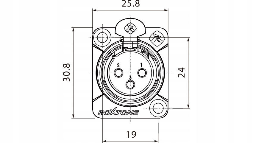 Gniazdo XLR tablicowe panelowe Roxtone RX3FD-NT że EAN (GTIN) 6974700879171