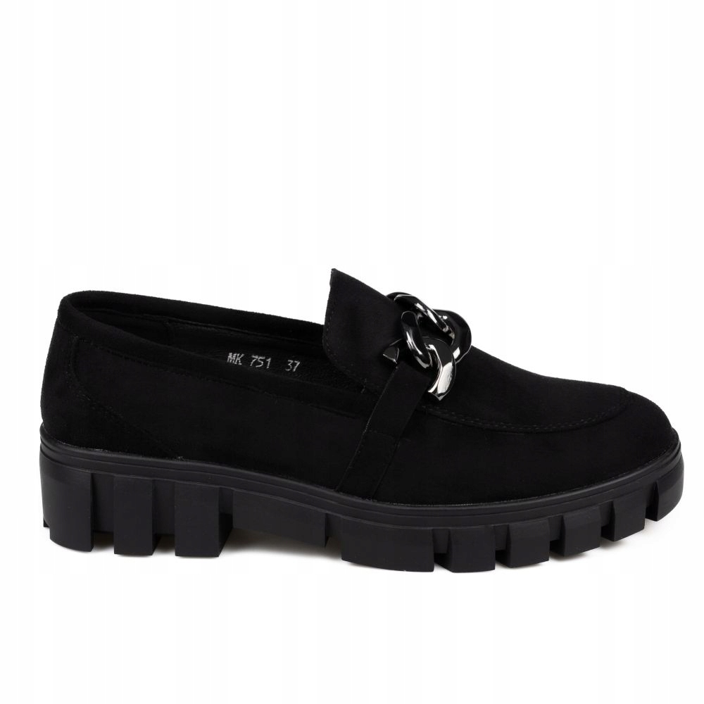 Pěkné Dámské Mokasíny Platformy Řetízek 37