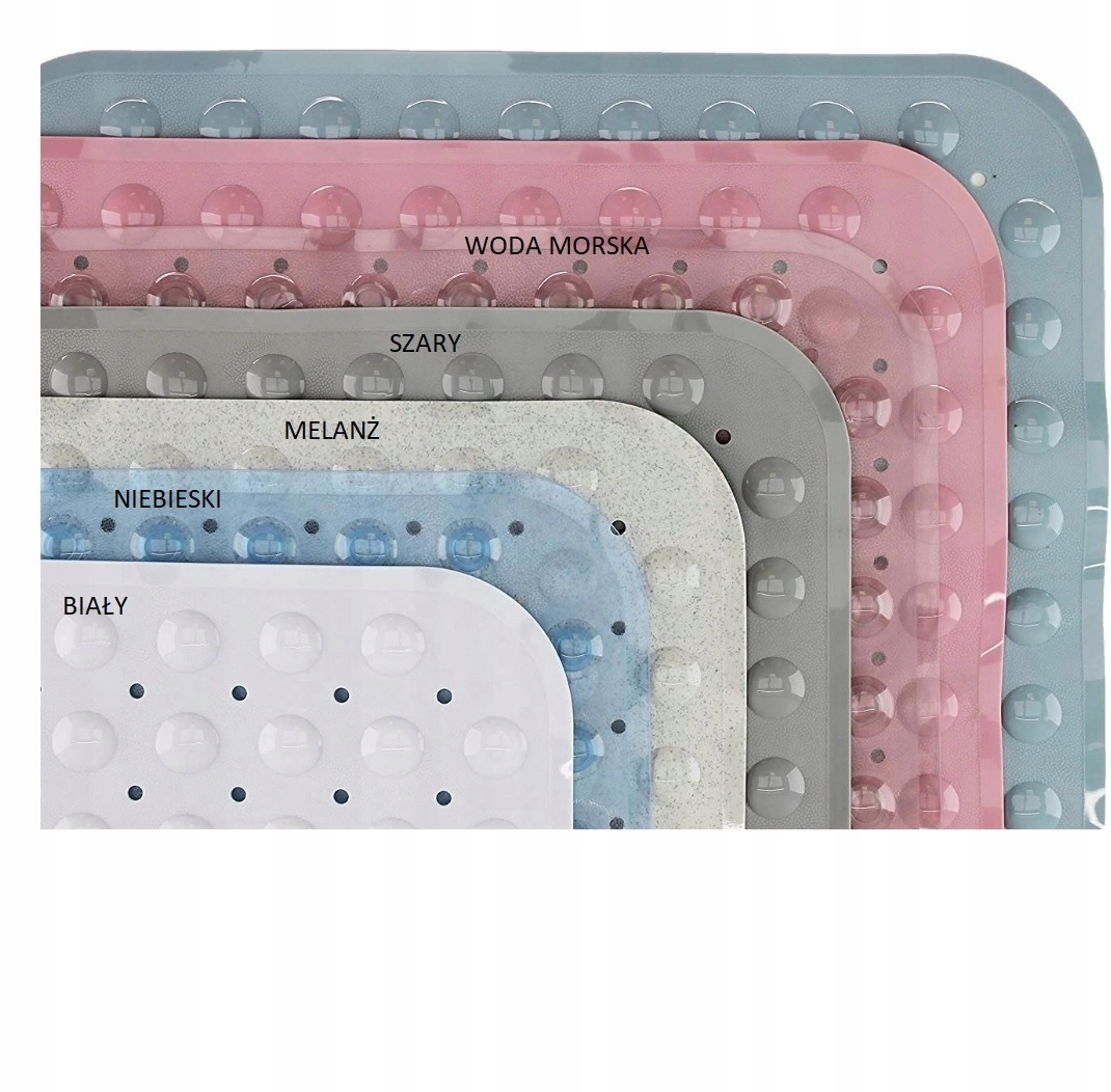 ANTYPOŚLIZGOWA MATA POD PRYSZNIC BRODZIK NIEMCY 53X53 cm Szerokość produktu 53 cm