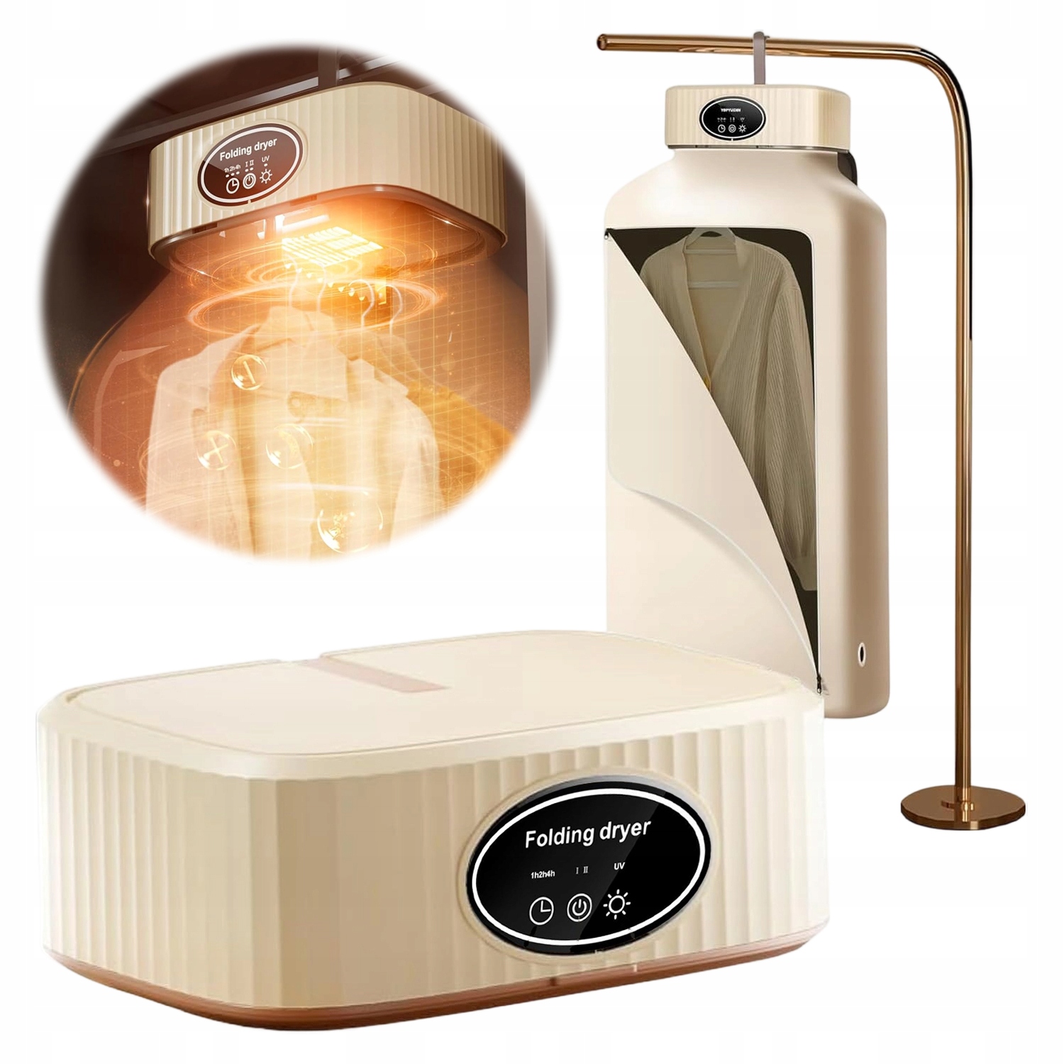 Mini Elektrická Sušák Prádla S Rychlým Schnutím 360° A 2 Rychlostmi Větru