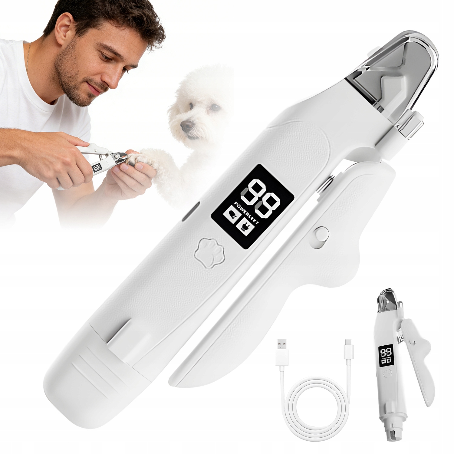 Levně Profesionální Kleštičky Na Nehty Pro Zvířata, Kočky A Psy S Led Světlem