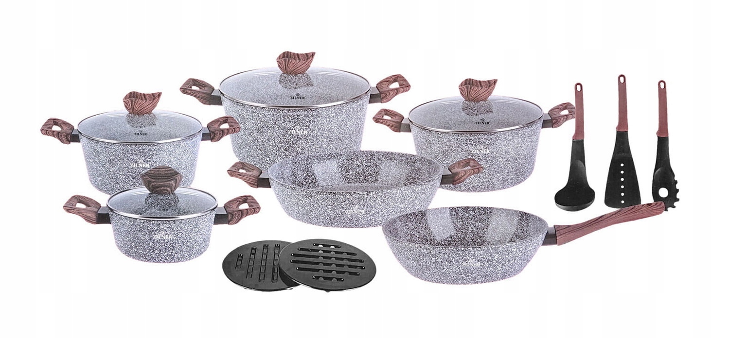 

Zestwa 15-CZĘŚCIOWY Z Powłoka Granitową 8519