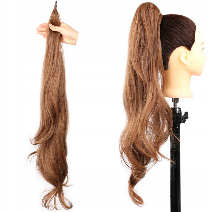 Poník Na Drátku Připínací Dlouhý Vlnitý Kitka Připínací 12 tmavě blond