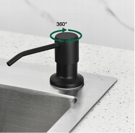 DOZOWNIK NA PŁYN DO NACZYŃ MYDŁO CZARNY 400ml Wysokość produktu 1 cm