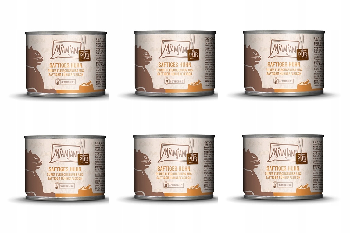 Mjamjam Pure Kuře 6 x 200 g