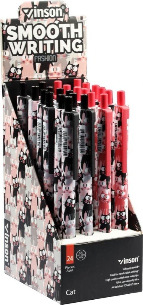Sada kancelářských per Fixy Pera Automatické Propiska Módní kočka