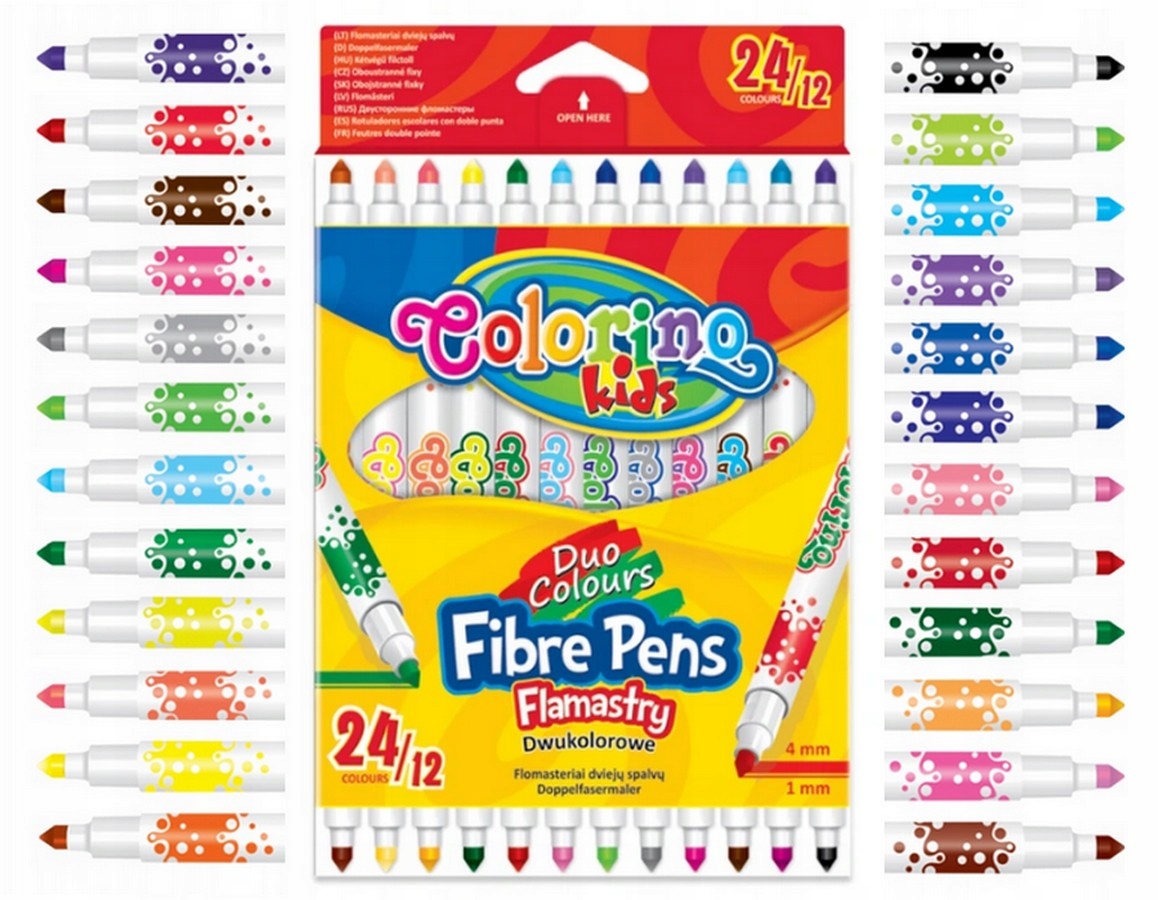 

Colorino Flamastry Dwukolorowe 12/24 Kolorów 32353