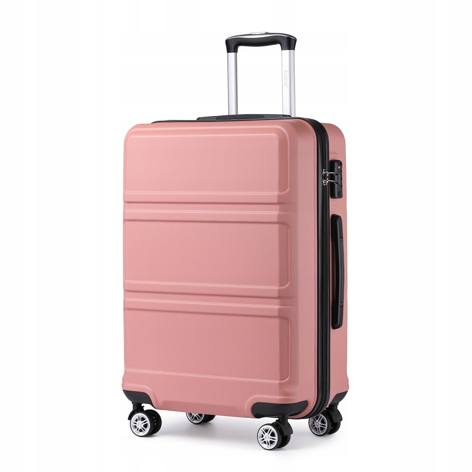 Walizka podróżna Kono L 65 cm różowa Rose Gold na kółkach